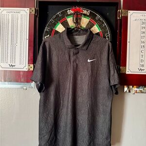 Nike Men's Tiger Woods ADV Dri Fit Black / Grey Polo Shirt